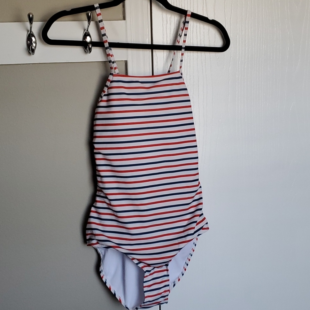 One Piece Striped Swimsuit
